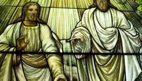 Stained Glass Image of God the Father and Jesus Christ