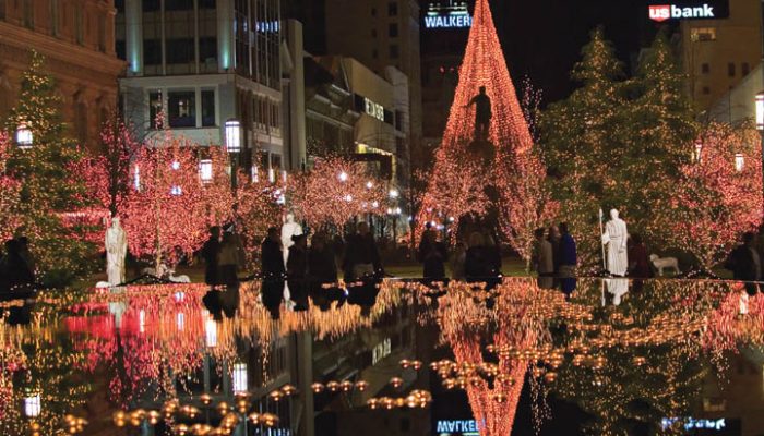 lights at Temple Square