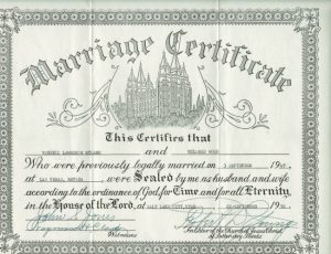 marriage license