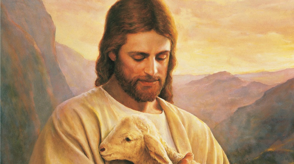 Painting of Jesus Christ Carrying Lamb