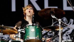 Elaine Bradley plays drums for the band Neon Trees