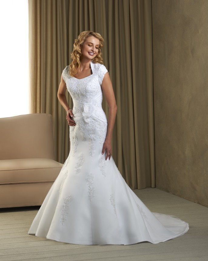 Lds modest clearance wedding dresses