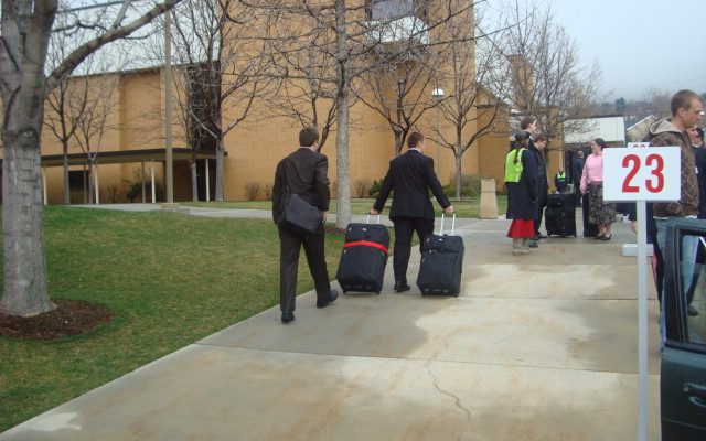 Missionaries enter the MTC