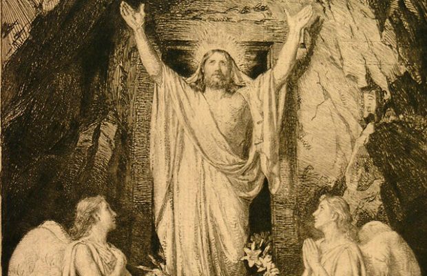Christ stands outside the tomb by Carl Heinrich Bloch