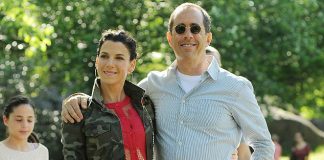 Jerry Seinfeld with his wife