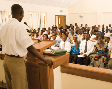 member bearing his testimony