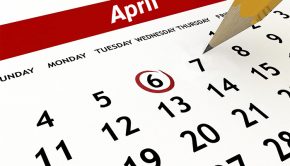 Calendar with April 6th circled