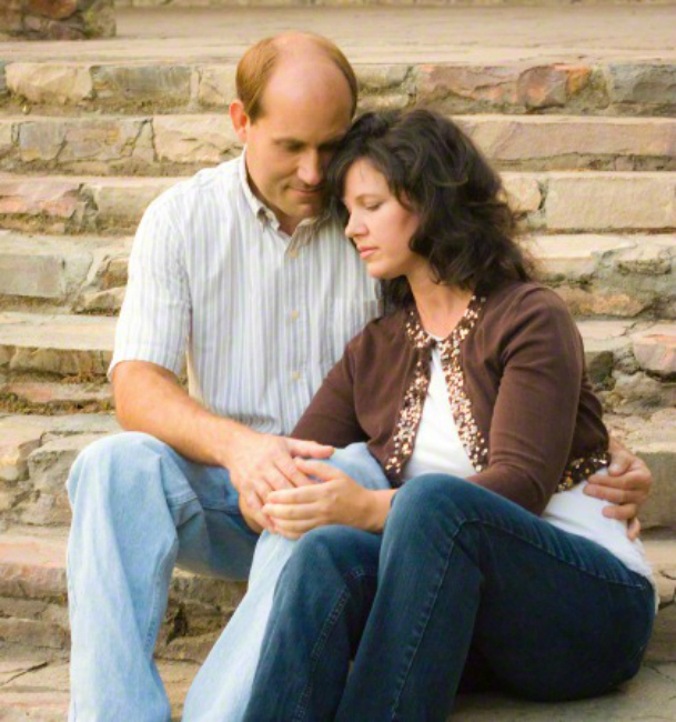 Couple together in prayer