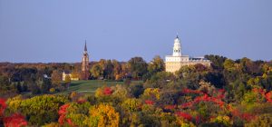 Temple looks over present day Nauvoo