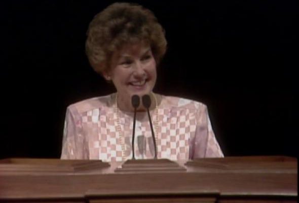 Barbara W. Winder speaks at general conference