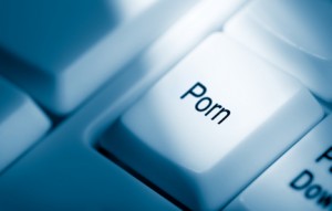 Porn button on the computer
