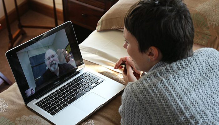 Skyping with family