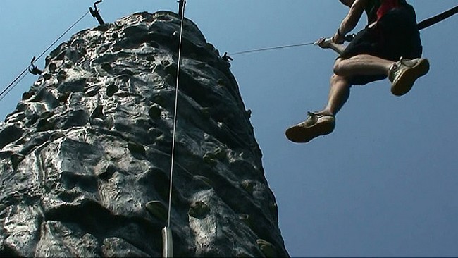 rock climbing wall