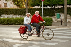 Couple on Tandem bike