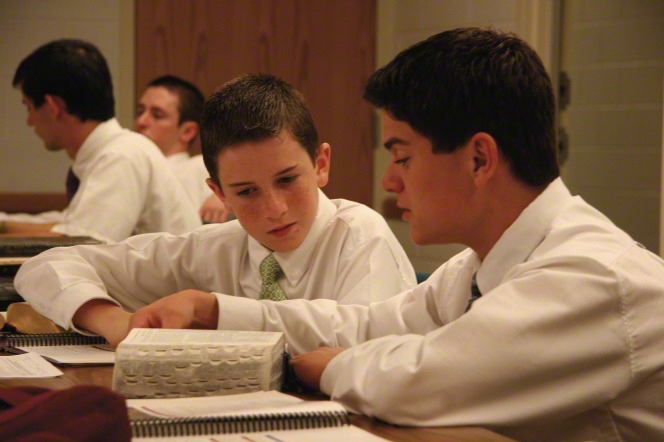 Young Men in White Shirts Studying the Scriptures | Teaching Ideas for: Priesthood & Priesthood Keys | Third Hour | Teaching Priesthood Keys for LDS Youth | LDS Object Lessons