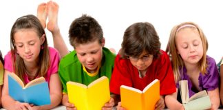 children reading books