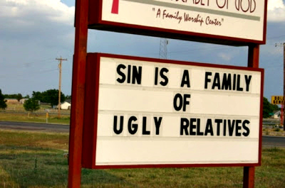 Sin is a family of ugly relatives