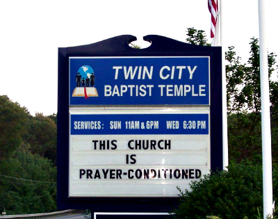 This church is prayer-conditioned