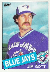 Topps Baseball card of Jim Gott of the Toronto Blue Jays