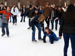 Ice skating