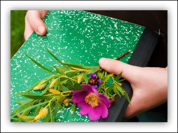 Personalized journal with flowers