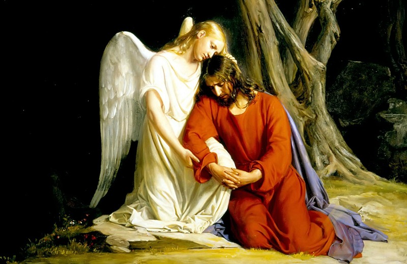 An Angel Comforts Christ in the Garden of Gethsemane