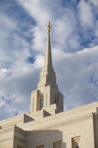 The spire of the Ogden Temple