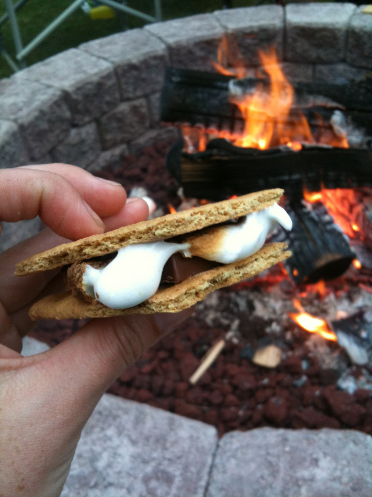 s'mores and fire