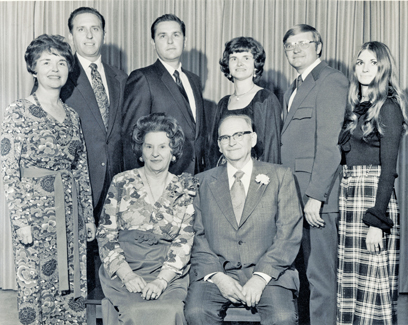 Family portrait of Thomas S. Monson, his siblings and parents