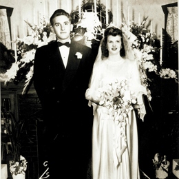 Thomas and Frances Monson's wedding day