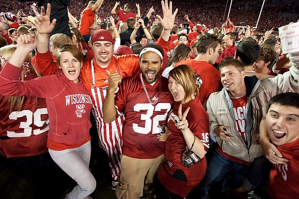 fans at a football game as part of back to school guide