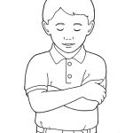 boy folding arms