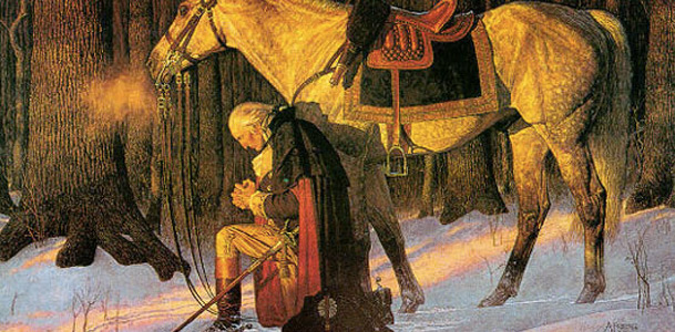 George Washington praying at Valley Forge