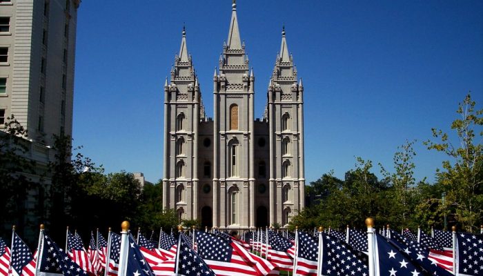 Salt Lake Temple, American Flag
