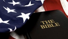 Bible and American Flag
