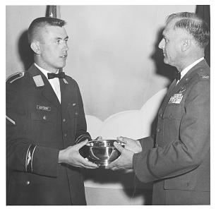 Dieter F Uchtdorf receiving the Commanders Trophy in Texas