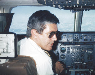 Dieter F. Uchtdorf in the cockpit of an airplane