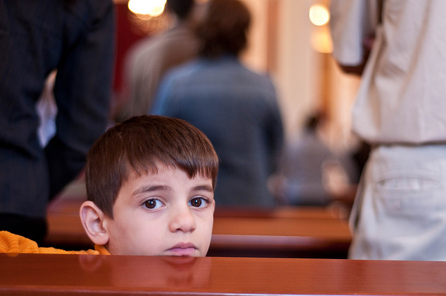 Distracted Child at Church