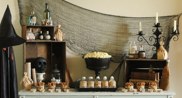 Festive Halloween Snack Table