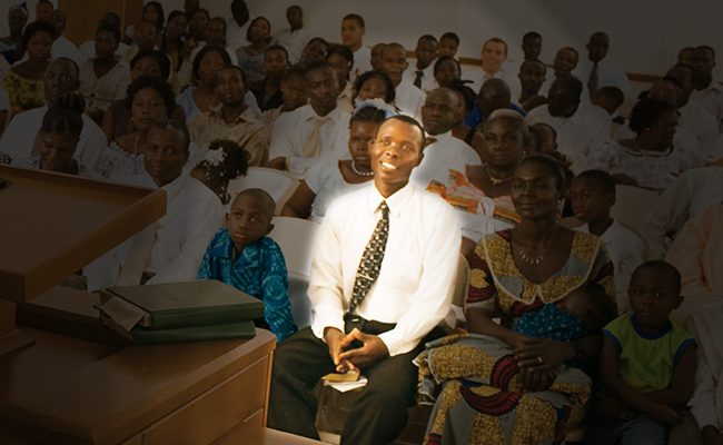 One man stands out in a sacrament meeting