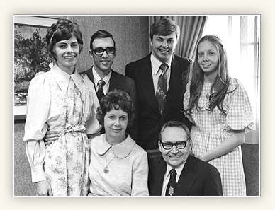 L Tom Perry with Virginia and their children