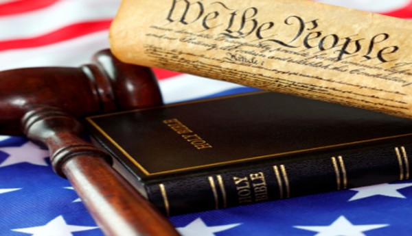 Bible and American flag