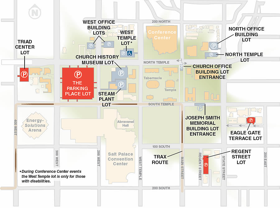 Parking areas in Conference Center