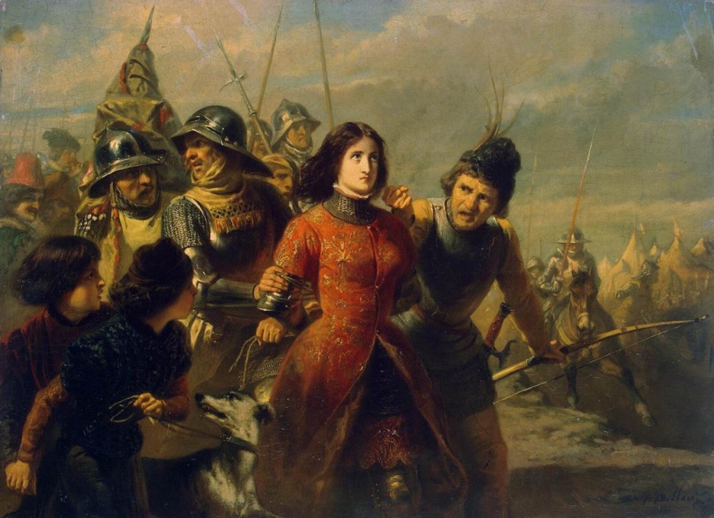 The painting "The capture of Joan of Arc" by Adolf Alexander Dillens