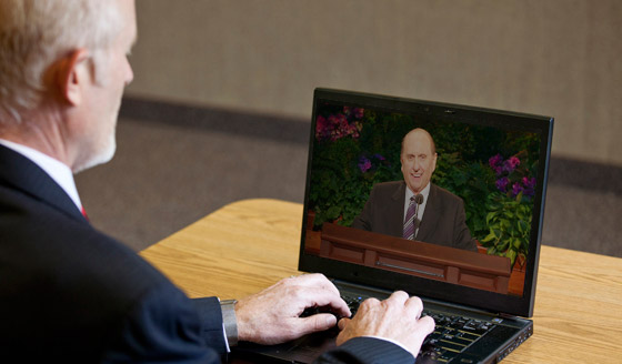 Watching General Conference on Computer