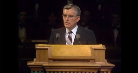 M. Russell Ballard challenging the saints in the October 1980 General Conference