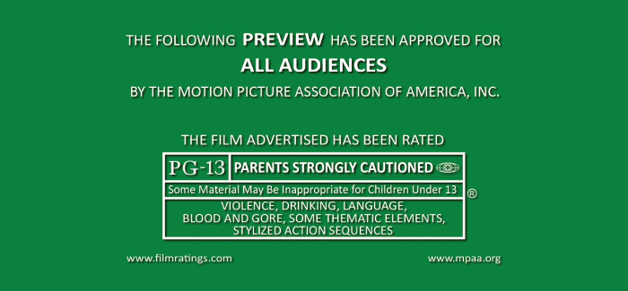 Movie Preview Green Rating Screen