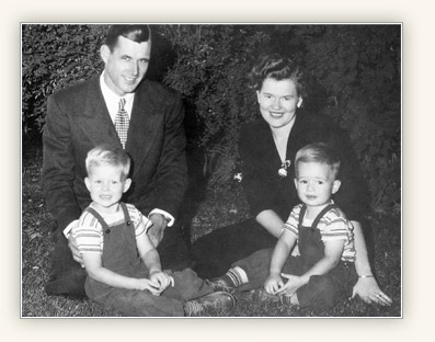 D. Todd Christofferson with parents and a brother