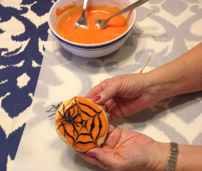 Decorated Halloween sugar cookie