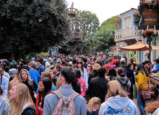 crowds at disneyland